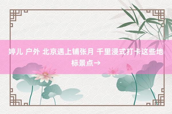 婷儿 户外 北京遇上铺张月 千里浸式打卡这些地标景点→